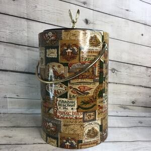 Vintage MCM Morgan & Company Designs Bucket Brigade Tall Ice Bucket U.S.A.